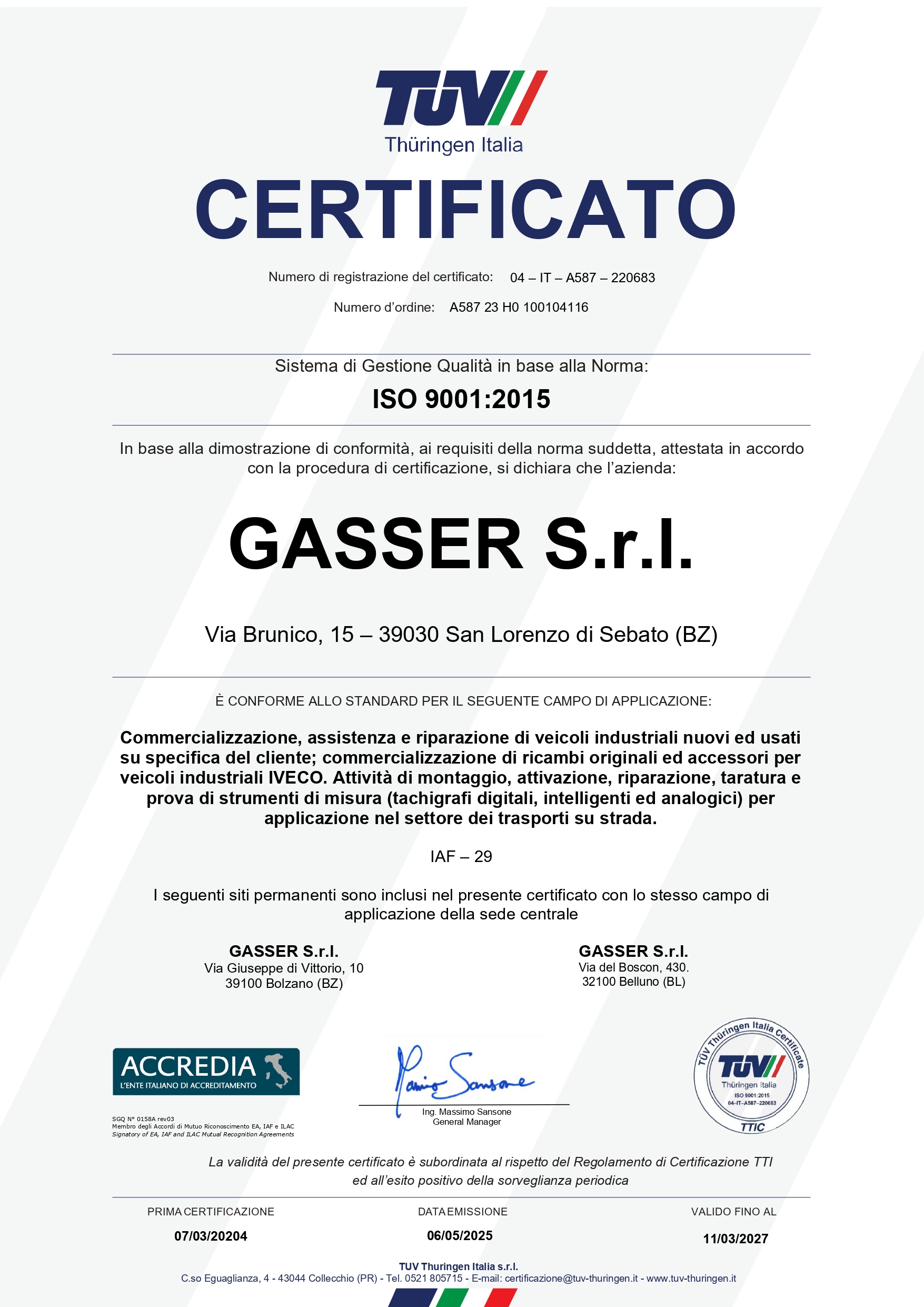 04 IT A587 220683 CERTIFICATO 9001 page 0001